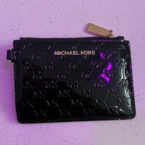 Michael Kors Shiny Black Embossed Wallet